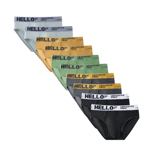 10Pcs Men's Panties Briefs Underwear MaleComfortable Sexy Slip U Underpants