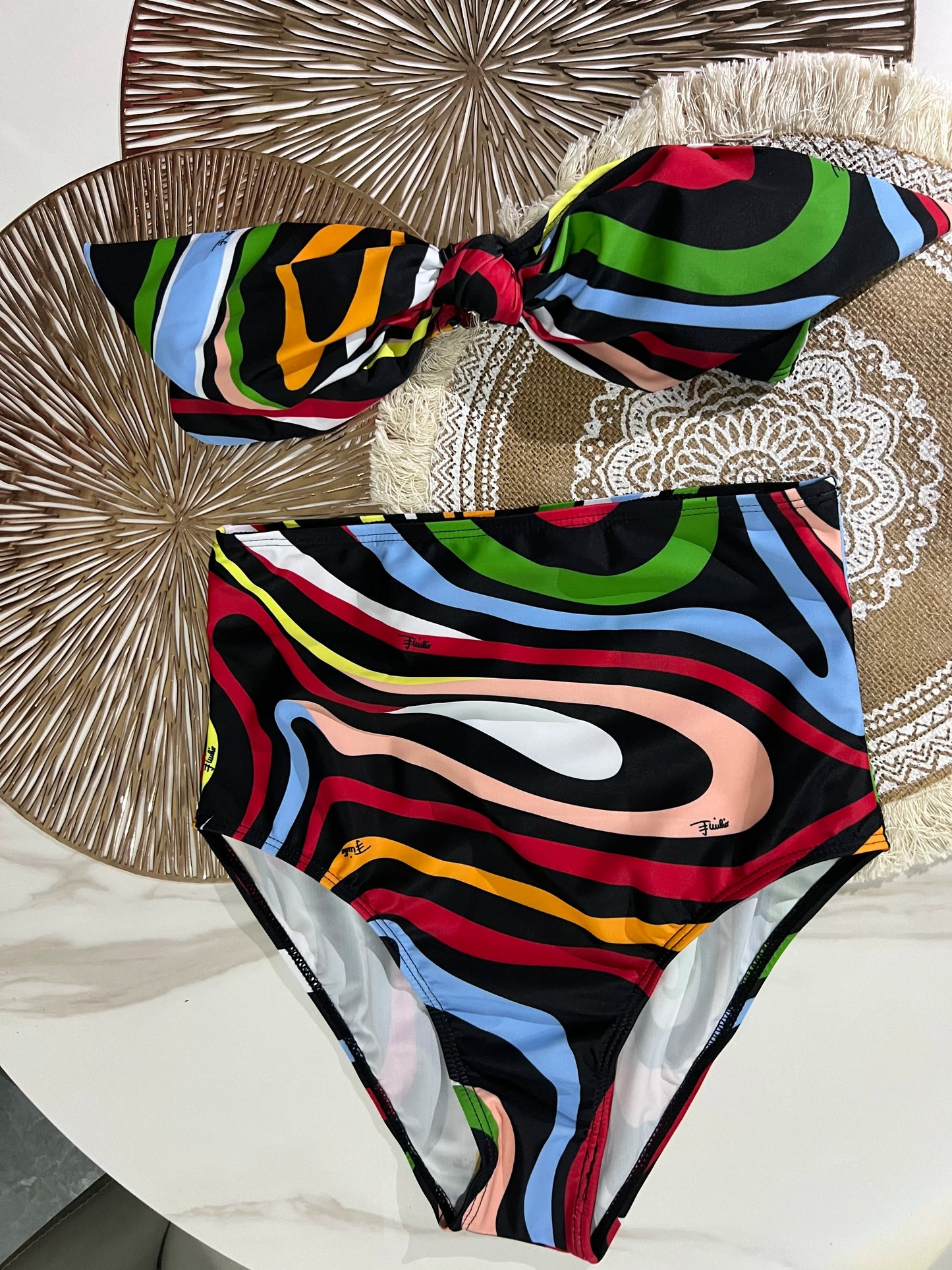 printed girl bikini set Women swimwear bathing suits