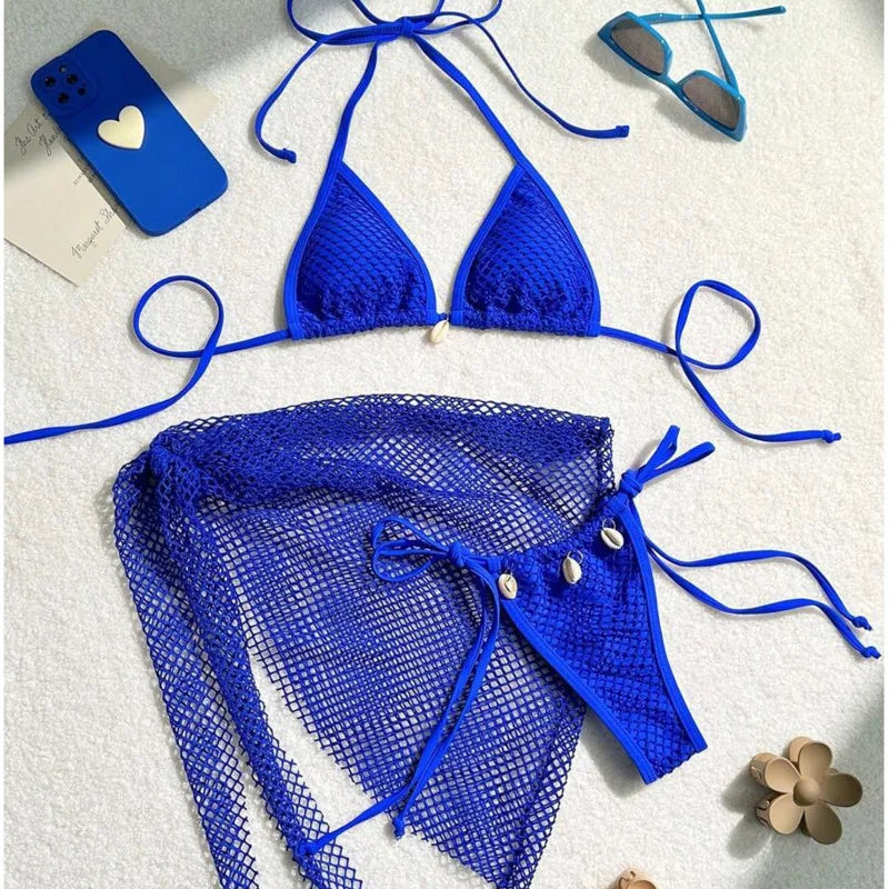 Sexy Bikinis Swimsuits Three-Piece Swimwear Beach Swim Wear Bathing Suits Brazilian Bikini Set Pool Bather