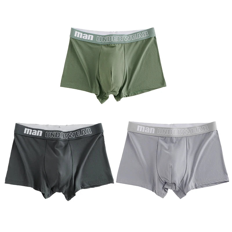 3 Pcs Men's Boxers Briefs Underwear Comfortable Underpants