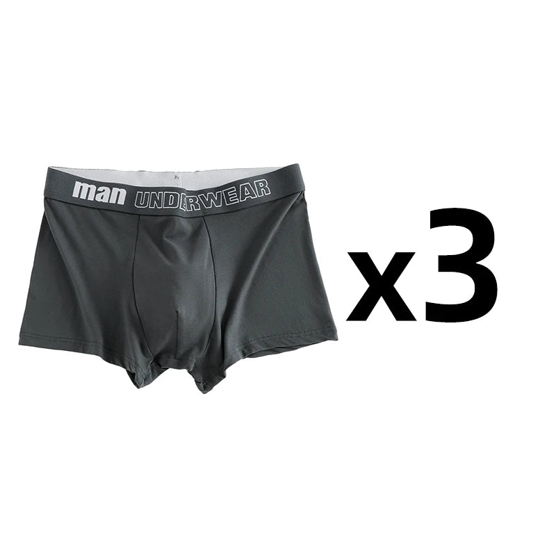 3 Pcs Men's Boxers Briefs Underwear Comfortable Underpants