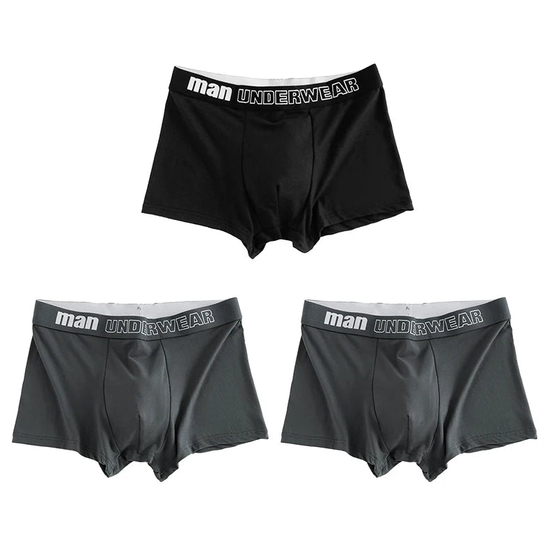 3 Pcs Men's Boxers Briefs Underwear Comfortable Underpants