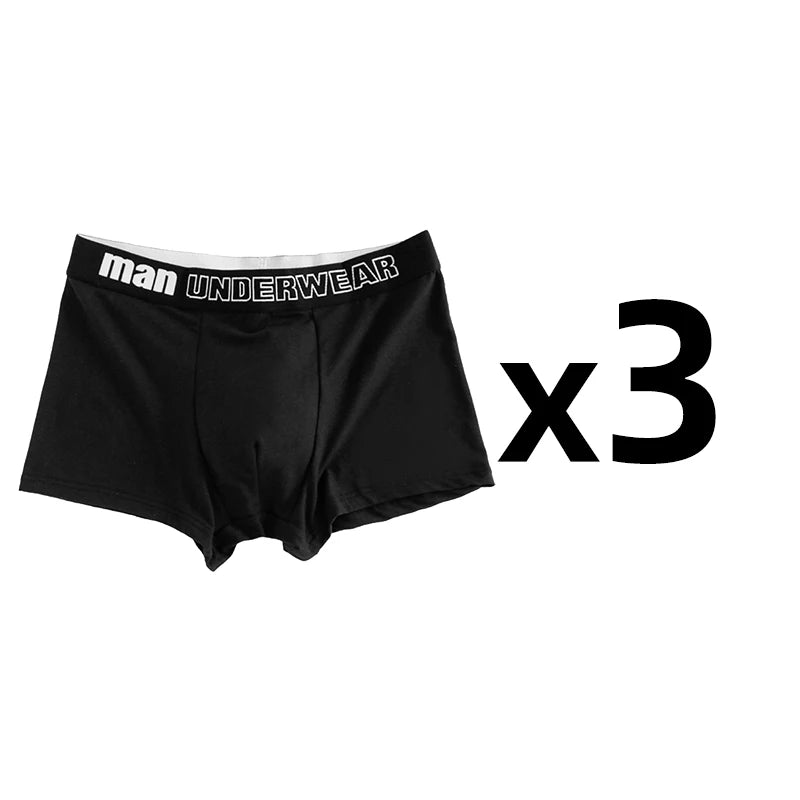 3 Pcs Men's Boxers Briefs Underwear Comfortable Underpants