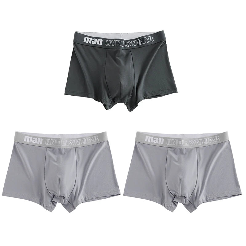 3 Pcs Men's Boxers Briefs Underwear Comfortable Underpants