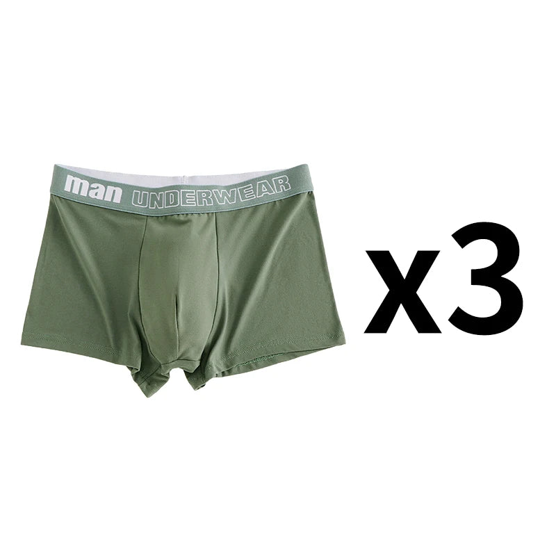 3 Pcs Men's Boxers Briefs Underwear Comfortable Underpants