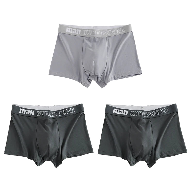 3 Pcs Men's Boxers Briefs Underwear Comfortable Underpants