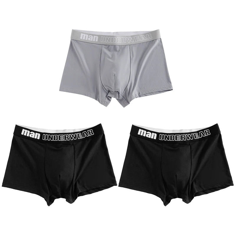 3 Pcs Men's Boxers Briefs Underwear Comfortable Underpants