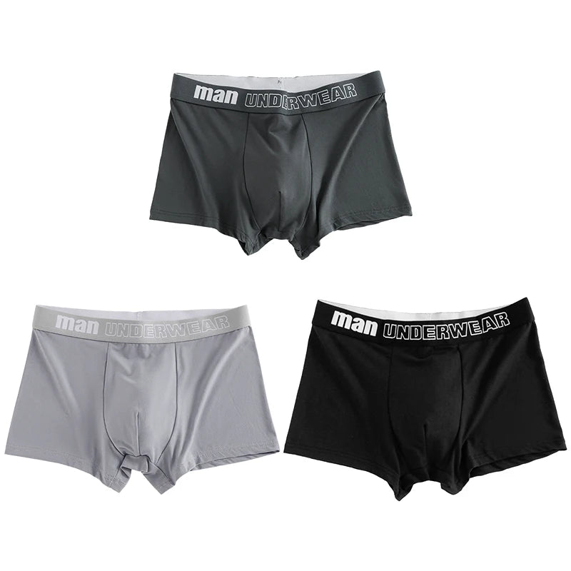 3 Pcs Men's Boxers Briefs Underwear Comfortable Underpants