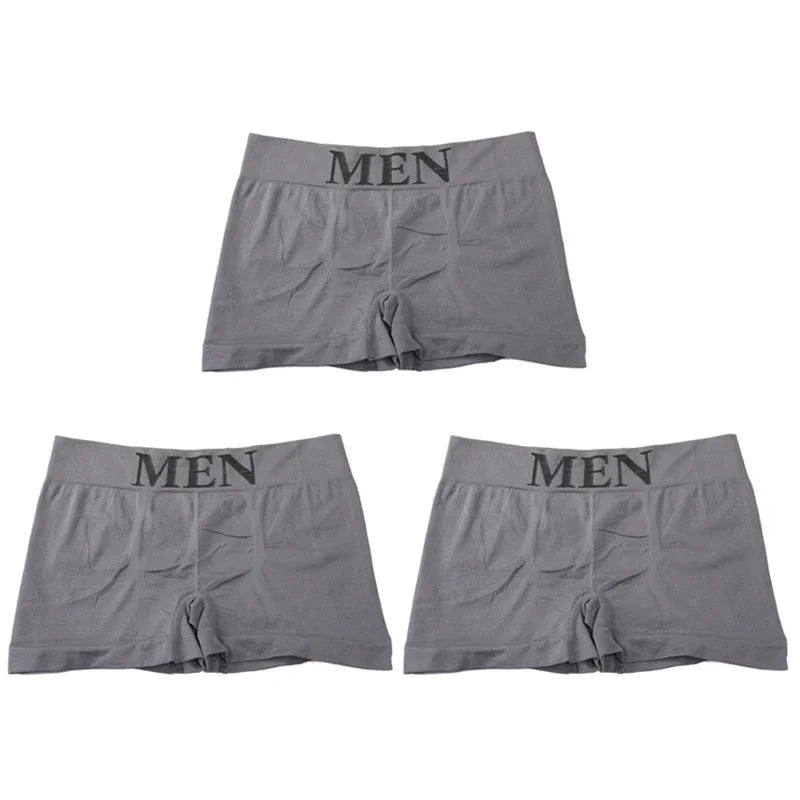 3Pcs Men's Panties Underwear Boxers Breathable Comfortable Male Shorts