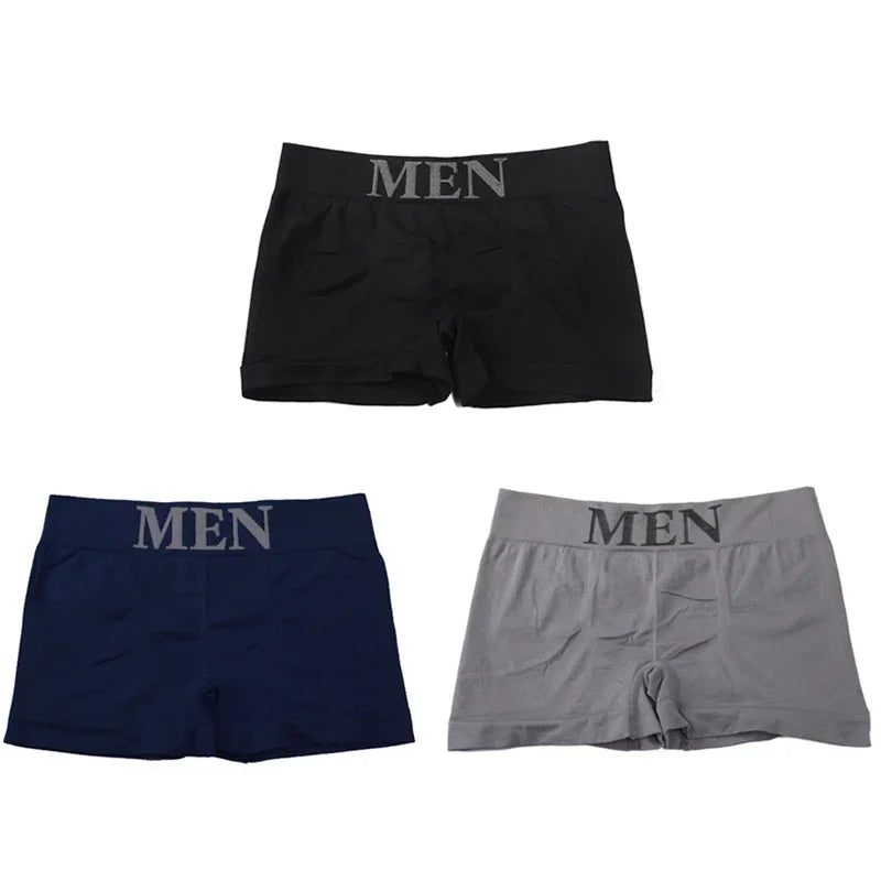 3Pcs Men's Panties Underwear Boxers Breathable Comfortable Male Shorts