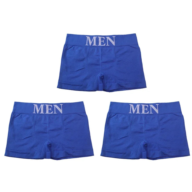 3Pcs Men's Panties Underwear Boxers Breathable Comfortable Male Shorts