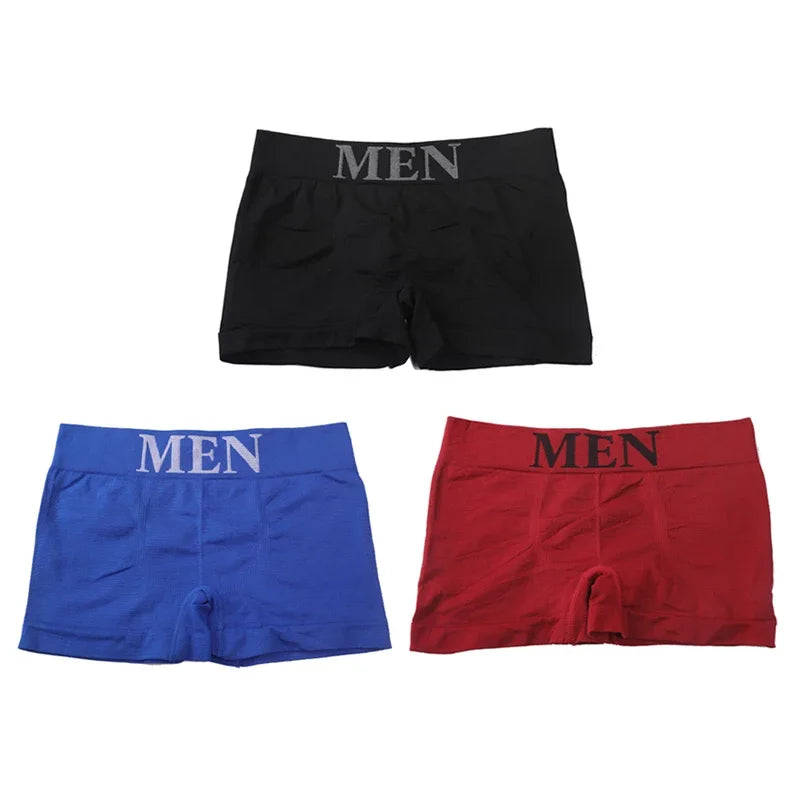 3Pcs Men's Panties Underwear Boxers Breathable Comfortable Male Shorts