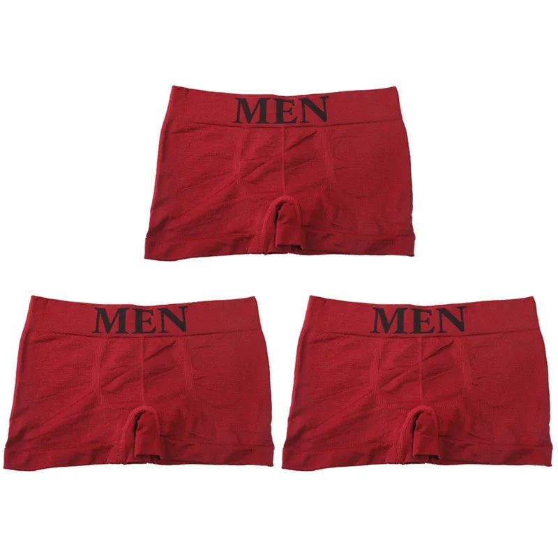 3Pcs Men's Panties Underwear Boxers Breathable Comfortable Male Shorts