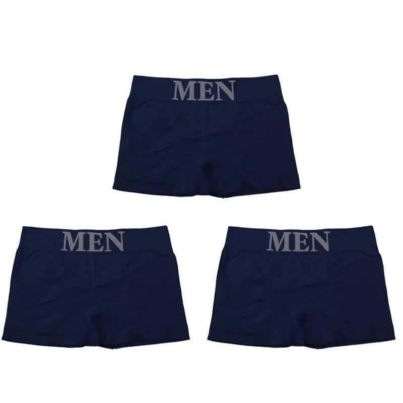 3Pcs Men's Panties Underwear Boxers Breathable Comfortable Male Shorts