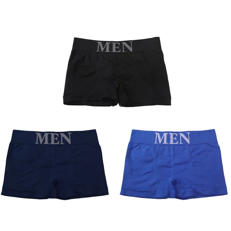 3Pcs Men's Panties Underwear Boxers Breathable Comfortable Male Shorts