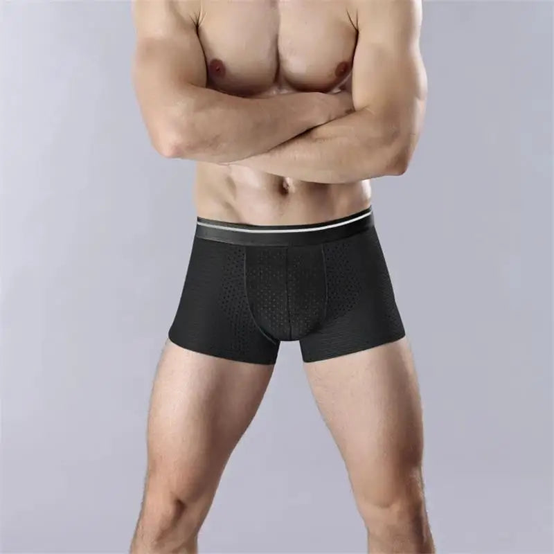 4/8Pcs/Men's Underwear Ice Silk Sexy Boxer Shorts