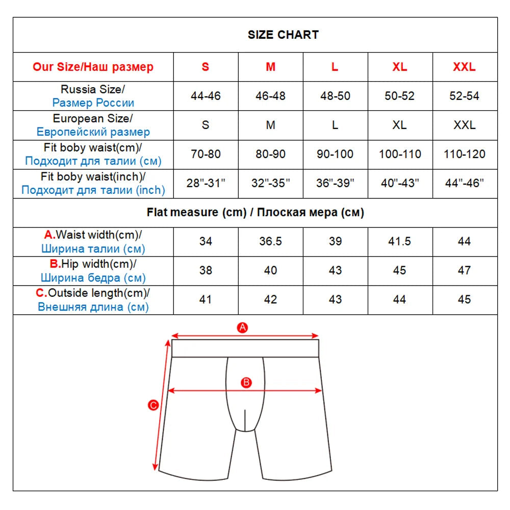 4pcs Long Men's Panties Side Opening Panties For Men Cotton Underwear Man Boxers Sexy Sports Underpants Male Brand Trunks Shorts