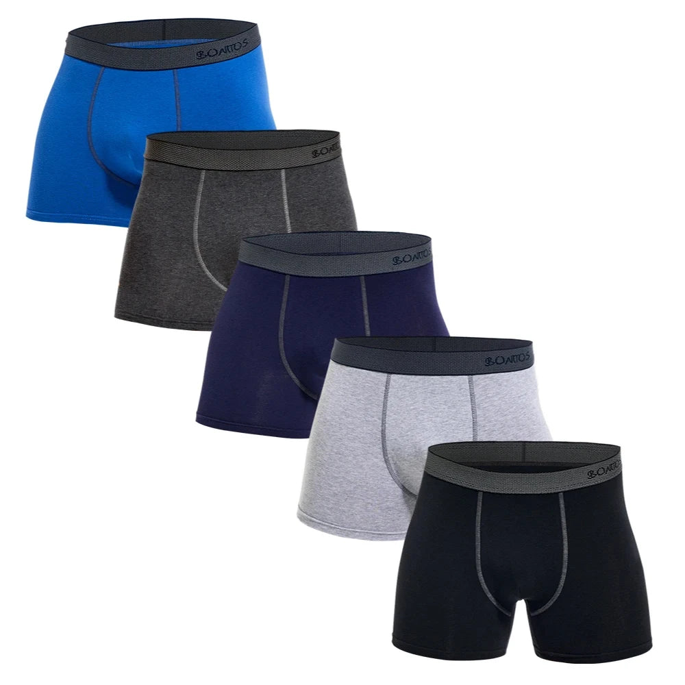 5Pcs Men's Panties Cotton Boxer Sexy Underwear