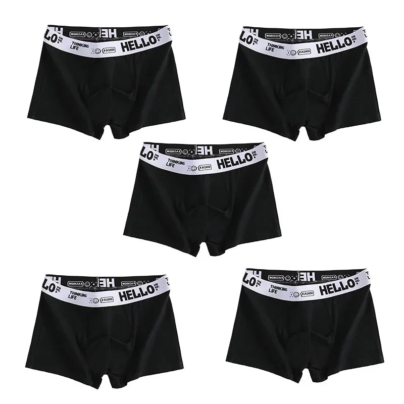 5pcs Men’s Male Boxershort Underpant Comfortable Breathable Boxers