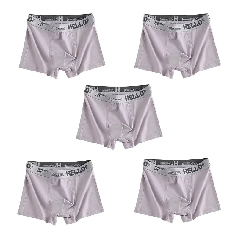 5pcs Men’s Male Boxershort Underpant Comfortable Breathable Boxers