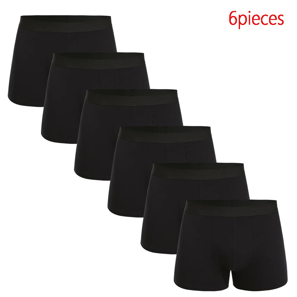 6pcs Pack Men Panties Cotton Underwear Male Boxer And Underpants For Homme Luxury Set Shorts Box Slip Kit