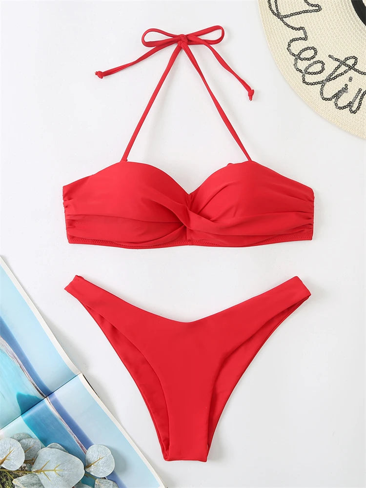 Bikini Swimsuit Swimwear Push Up Bikinis Set High Waist Thong Bathing Suit Two Pieces Female Beach Wear Biquini