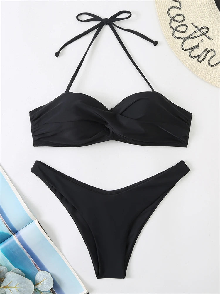 Bikini Swimsuit Swimwear Push Up Bikinis Set High Waist Thong Bathing Suit Two Pieces Female Beach Wear Biquini