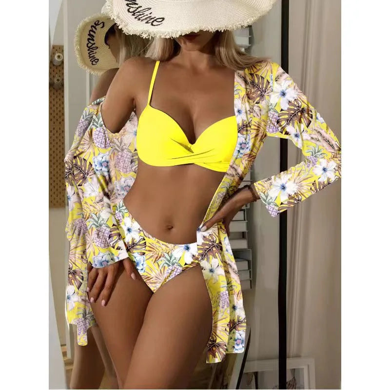 Three-Piece Bikini Set Split Swimsuit, Swimwear, Summer Outfit