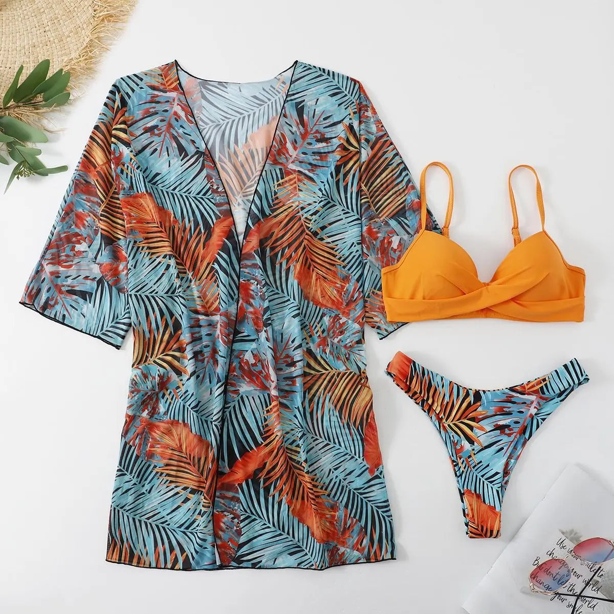 Three-Piece Bikini Set Split Swimsuit, Swimwear, Summer Outfit