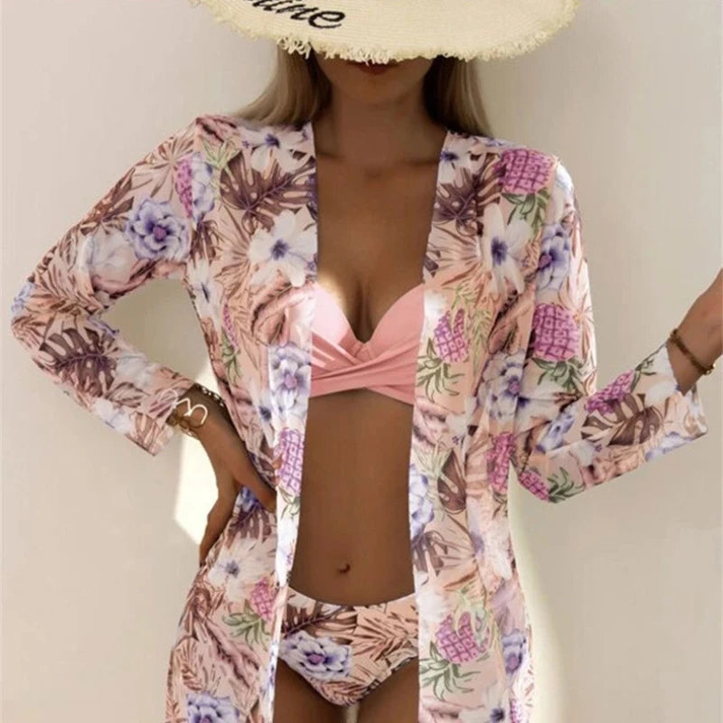 Three-Piece Bikini Set Split Swimsuit, Swimwear, Summer Outfit