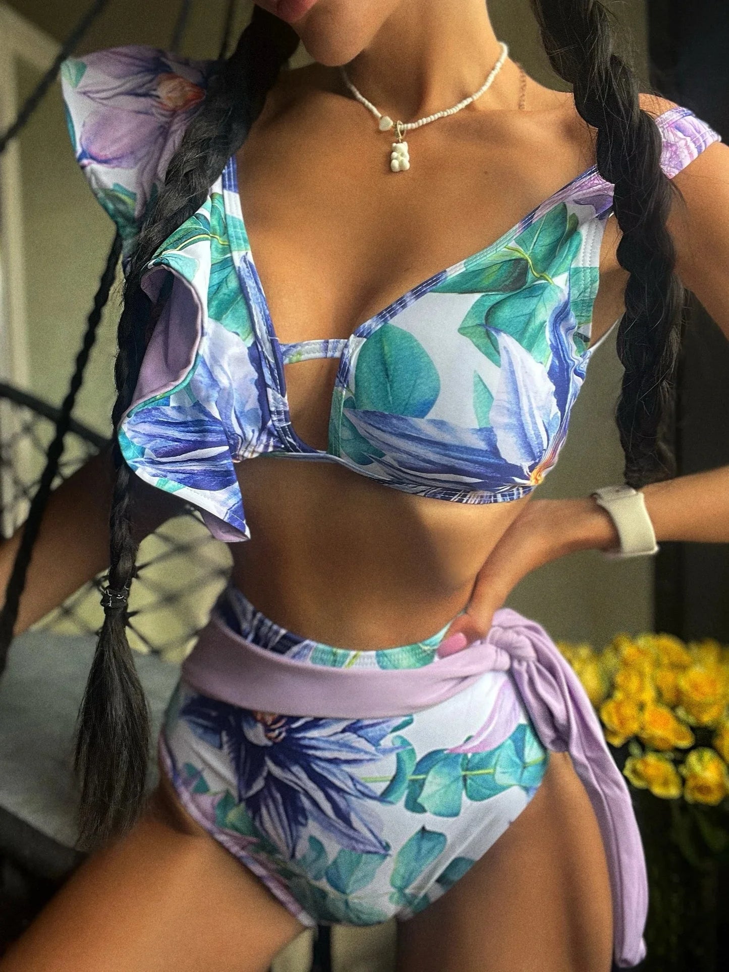 Sexy Bikini Sets In High Waist Swimwear Push Up Swimsuit Beachwear