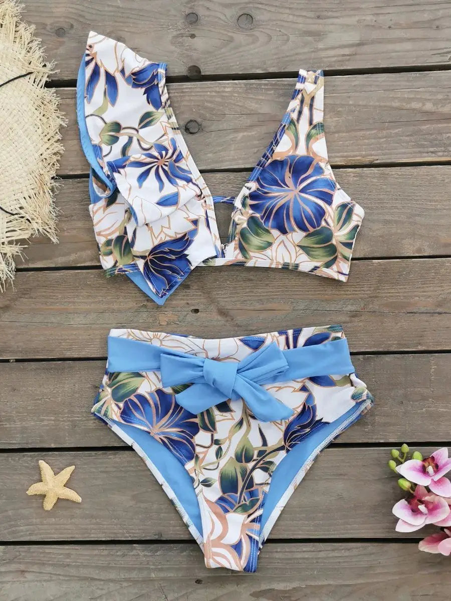 Sexy Bikini Sets In High Waist Swimwear Push Up Swimsuit Beachwear