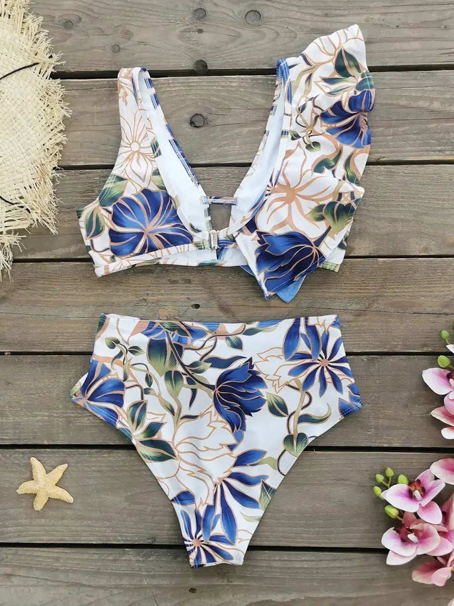 Sexy Bikini Sets In High Waist Swimwear Push Up Swimsuit Beachwear