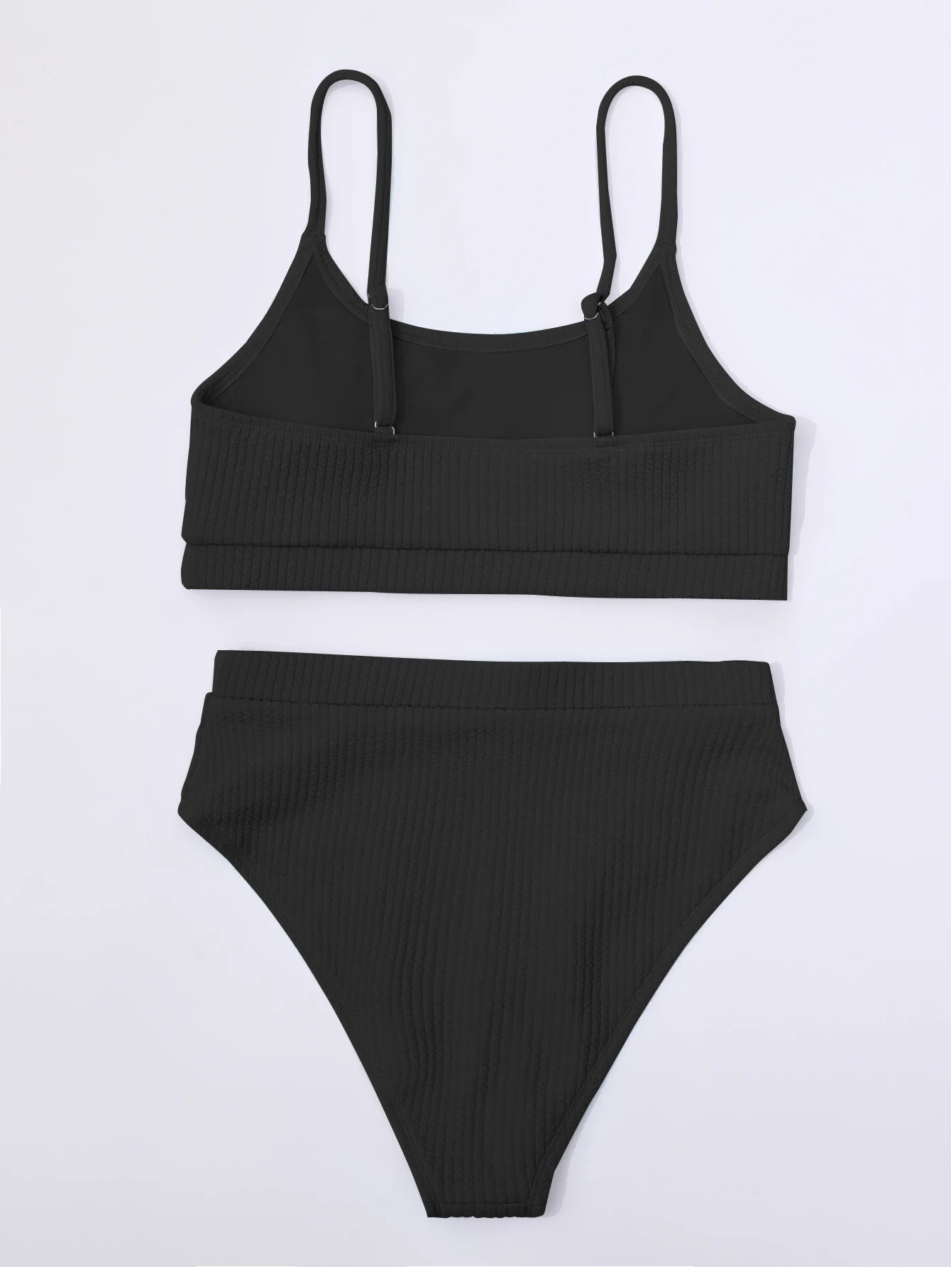 Female Swimming Suit Screw Thread Bikini Set 2 Pieces Sport Beach Suit Sport Bra with Triangle Shorts