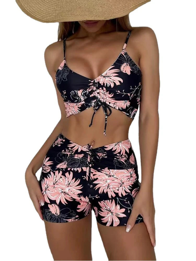 High Waist Bikini Swimsuit Push Up Bikini Floral Swimsuit Print Bikini boxers Swimwear Swim Trunks Bathing Suit