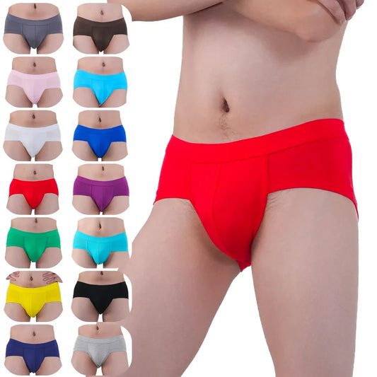 5pc Men's Underwear Large Size U-Convex Briefs Sexy Breathable Shorts Hombres Seamless Soft Panties