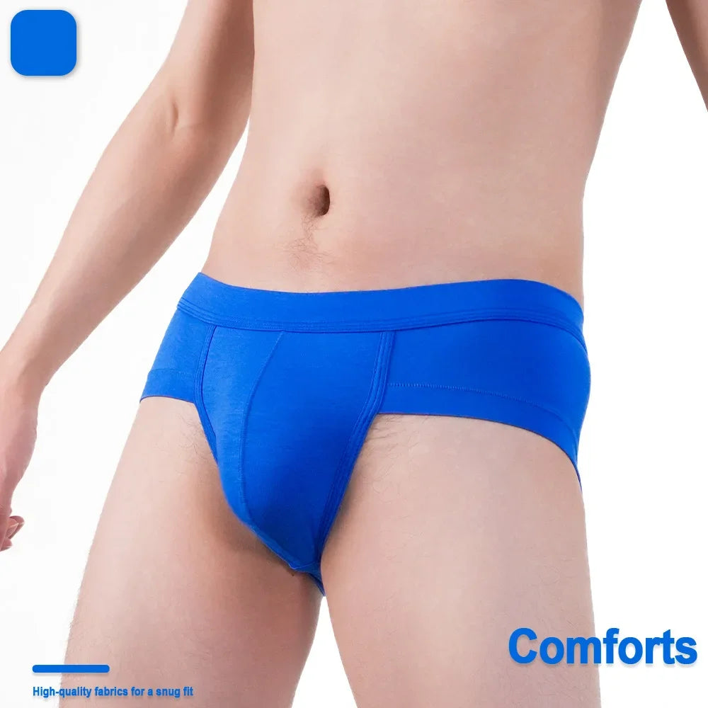 5pc Men's Underwear Large Size U-Convex Briefs Sexy Breathable Shorts Hombres Seamless Soft Panties