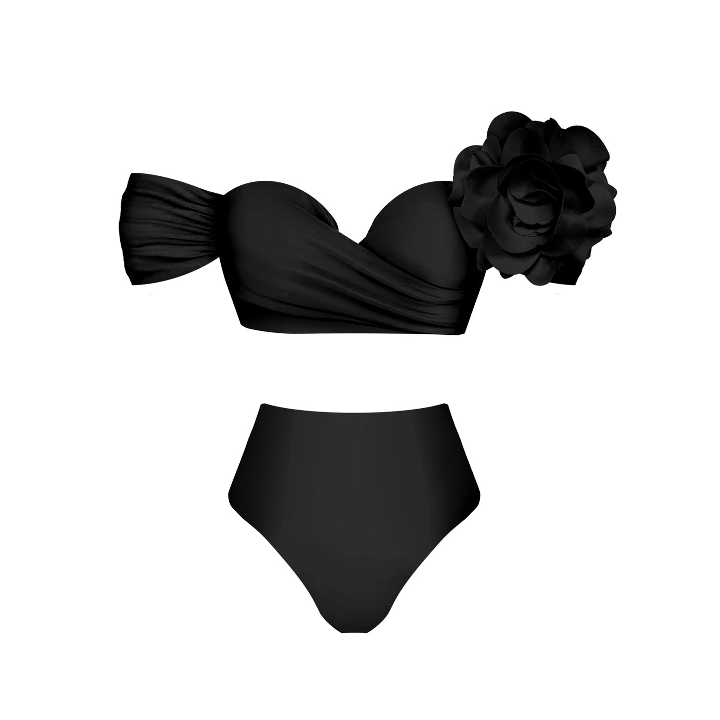 Sexy 3D Flower Bikini Set Brazilian Biquini Low Waist Swimwear Push Up SwimSuit Swimwear Sexy Beach Wear