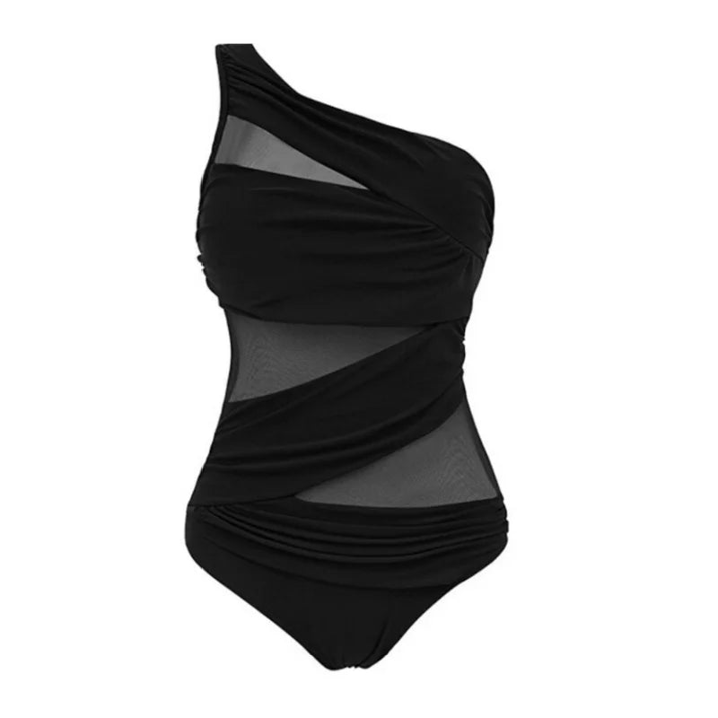 Bodysuit Bikini Biquini Swimwear Mesh Bandage Cut Out Sleeveless Bathing Suits Sexy Thong Swimsuits