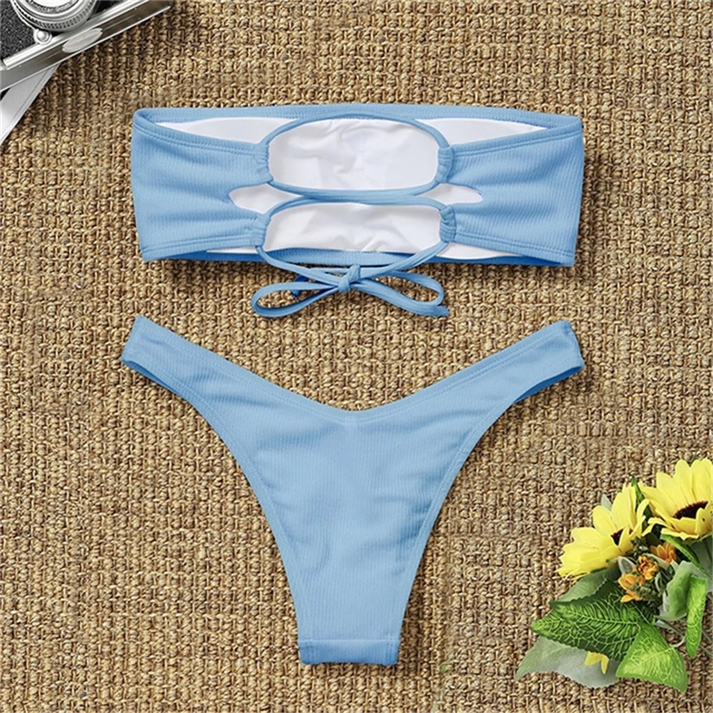 High Waisted Control Two Piece Swimsuit Plus Size Comfortable Swimwear Brazilian Bathing Suit