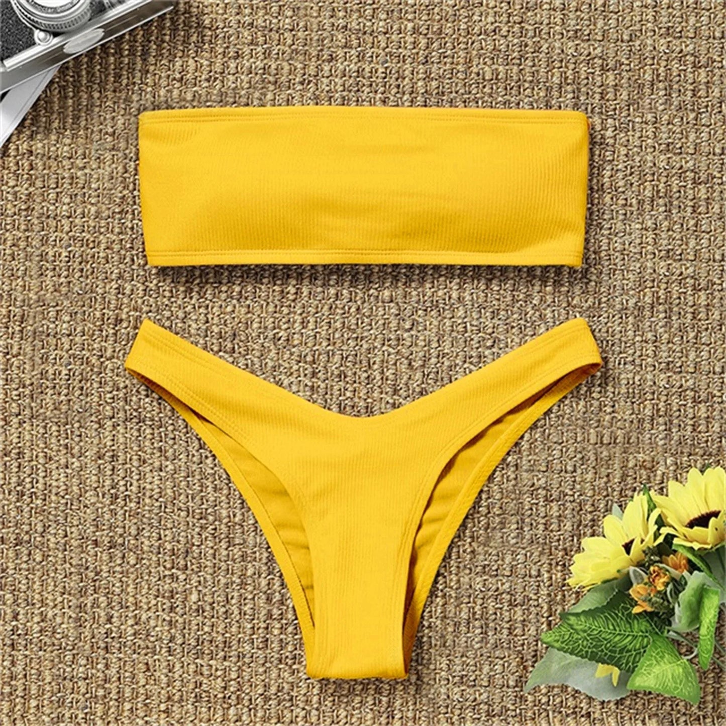 High Waisted Control Two Piece Swimsuit Plus Size Comfortable Swimwear Brazilian Bathing Suit