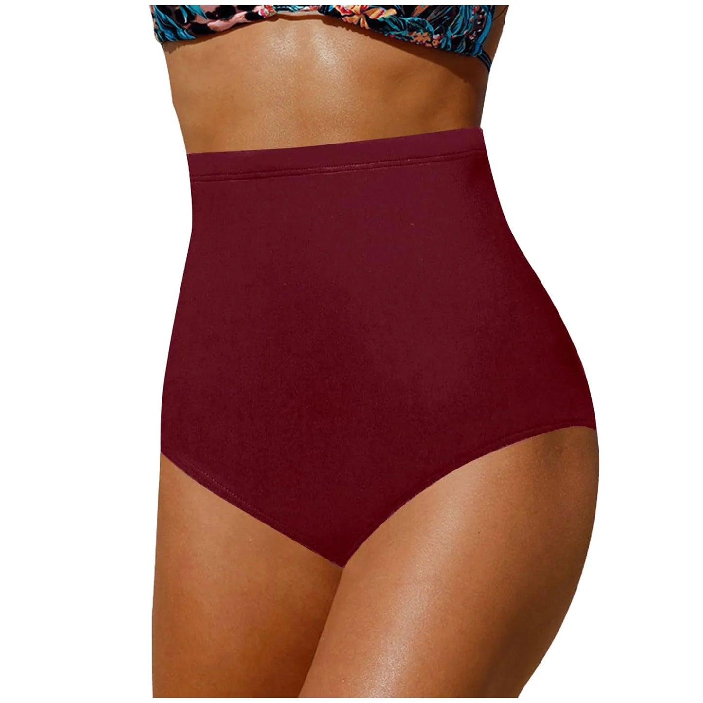 High Waisted Swimsuit Soild Bikini Bottoms Tankini Bottoms Summer Swim Shorts Swimsuits For Fine