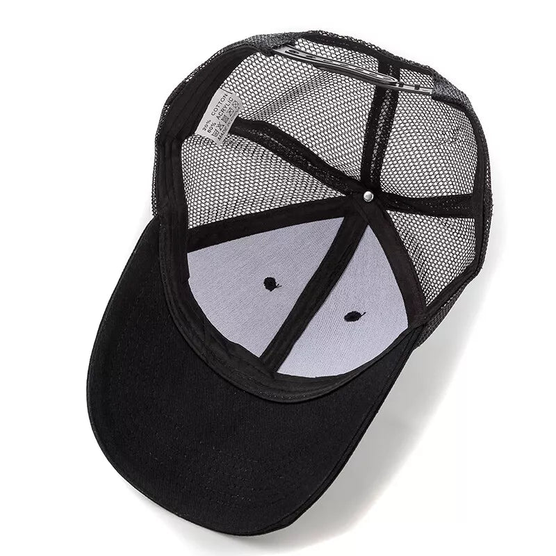 Trucker Hat Plain Mesh Back Solid Snapback Baseball Cap – Adjustable Blank Hats for Men & Women