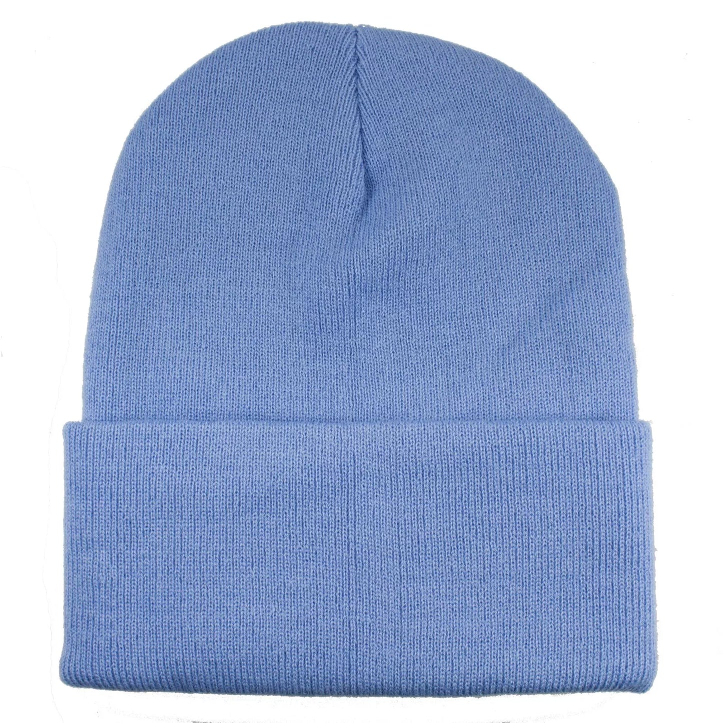 Unisex Plain Warm Knit Beanie Hat Cuff Skull Ski Cap – Stretch Fit Winter Boonie Hat