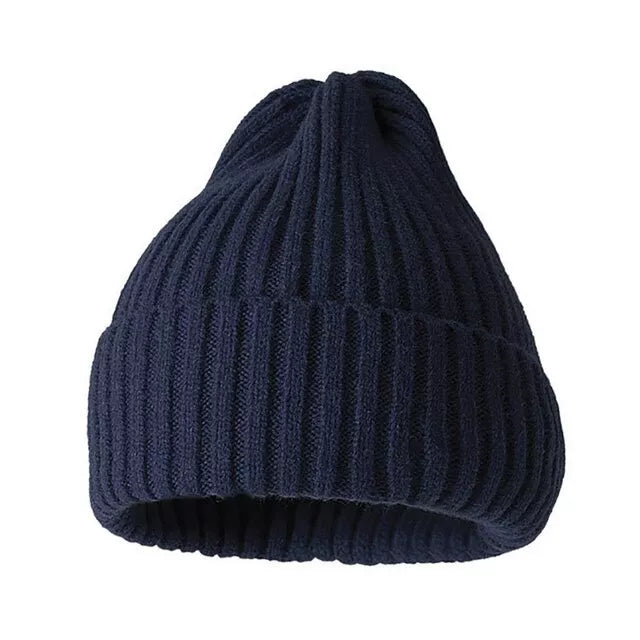 Thick Beanie Warm Wool Knit Hat Baggy Slouchy Cap – Cuffed Skull Ski Hat for Men & Women