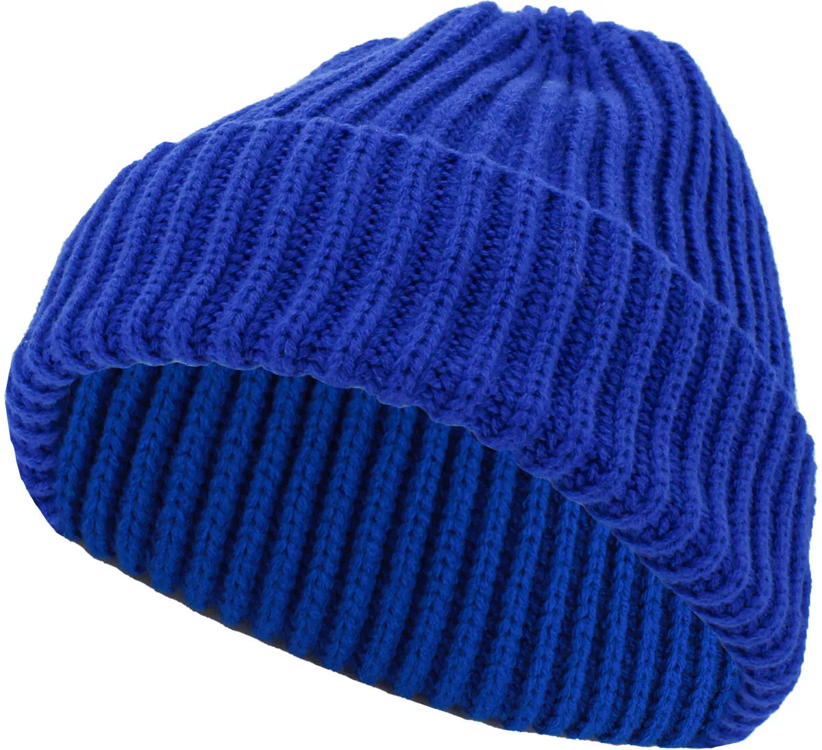 THICK Ribbed Beanie Knit Ski Cap Skull Hat – Warm Solid Color Winter Cuff Hat for Men