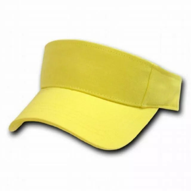 Visor Sun Hat Cap for Golf, Tennis, Beach – Adjustable Solid Color Sport Visor for Men & Women