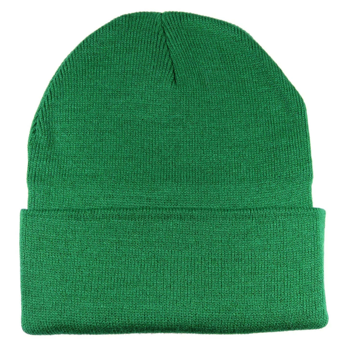 Unisex Plain Warm Knit Beanie Hat Cuff Skull Ski Cap – Stretch Fit Winter Boonie Hat