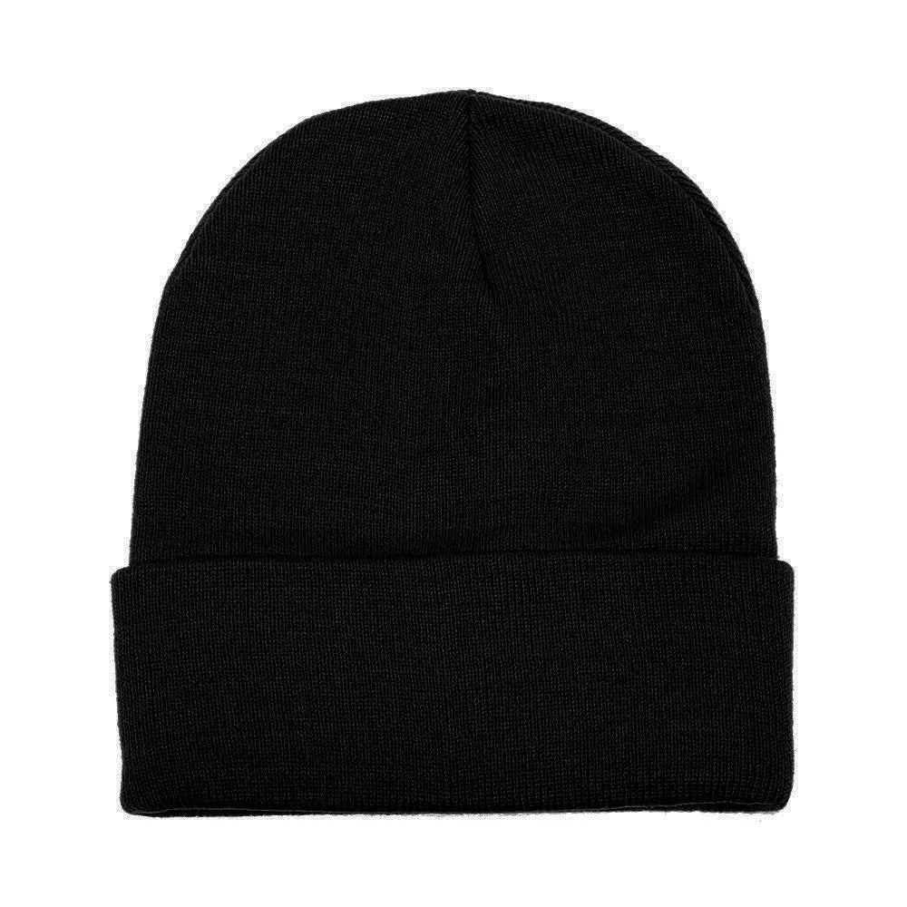 Unisex Plain Warm Knit Beanie Hat Cuff Skull Ski Cap – Stretch Fit Winter Boonie Hat