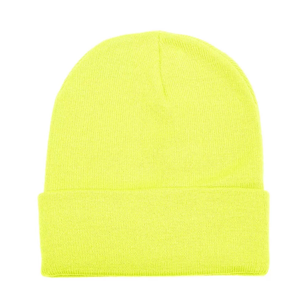 Unisex Plain Warm Knit Beanie Hat Cuff Skull Ski Cap – Stretch Fit Winter Boonie Hat